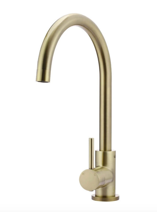 Meir Round Kitchen Mixer Tap, Tiger Bronze
