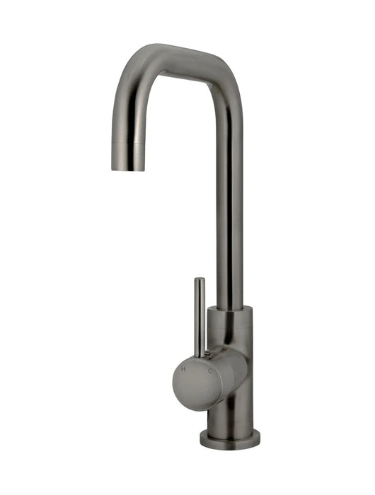 Meir Round Kitchen Mixer Tap Curved, Shadow