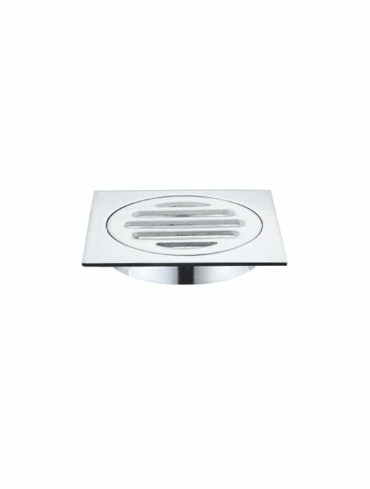 Meir Square Floor Grate Shower Drain 80mm Outlet, Chrome