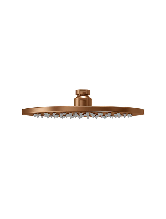 Meir Round Shower Rose 200mm, Lustre Bronze