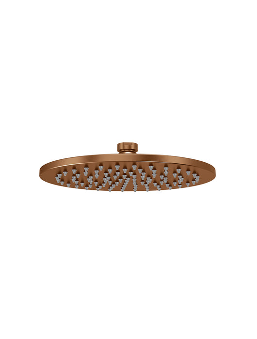 Meir Round Shower Rose 200mm, Lustre Bronze