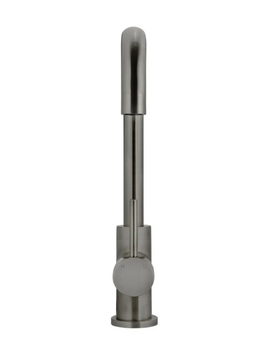 Meir Round Kitchen Mixer Tap Curved, Shadow