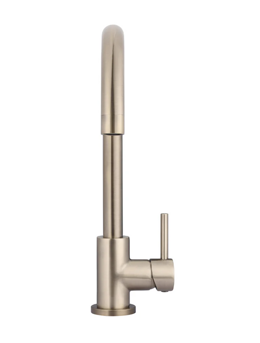 Meir Round Kitchen Mixer Tap, Champagne