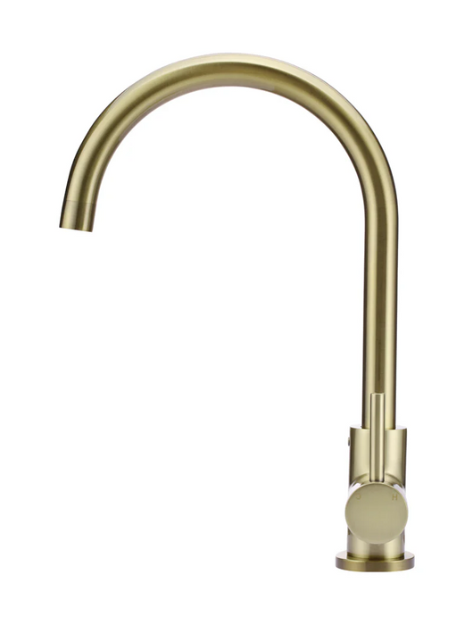 Meir Round Kitchen Mixer Tap, Tiger Bronze