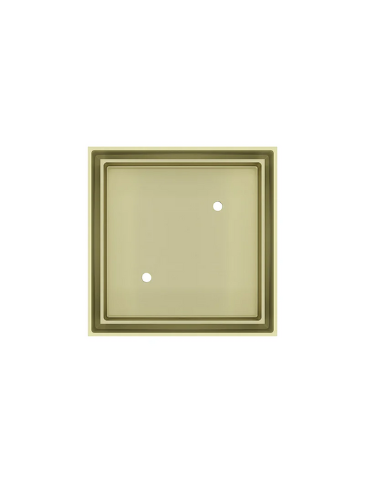 Meir Square Floor Shower Waste With Tile Insert, Tiger Bronze
