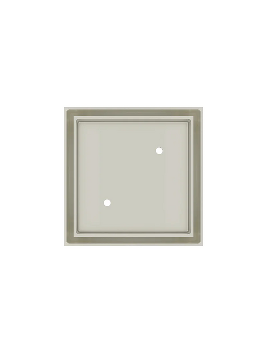 Meir Square Floor Shower Waste With Tile Insert, Brushed Nickel