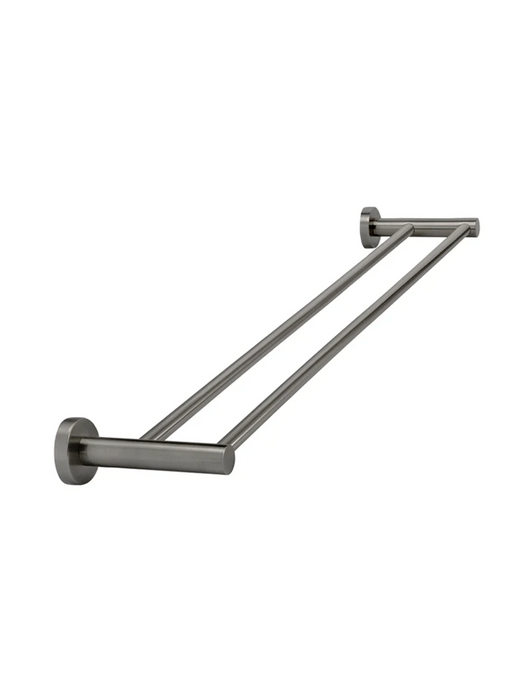 Meir Round Double Towel Rail 600mm, Shadow