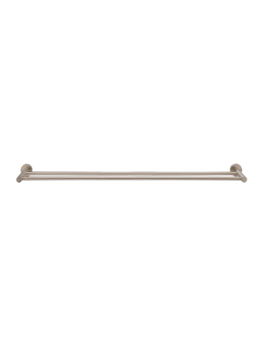 Meir Round Double Towel Rail 900mm, Champagne
