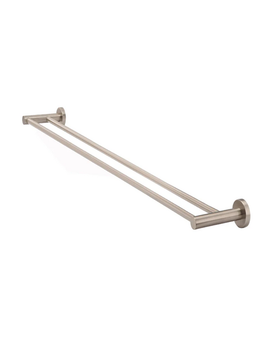 Meir Round Double Towel Rail 900mm, Champagne