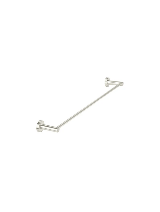 Meir Round Single Towel Rail 600mm, Brushed Nickel