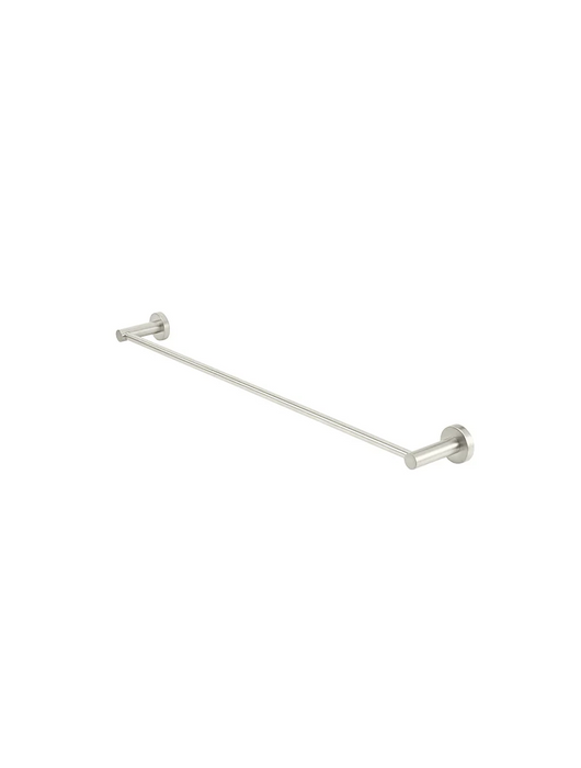 Meir Round Single Towel Rail 600mm, Brushed Nickel