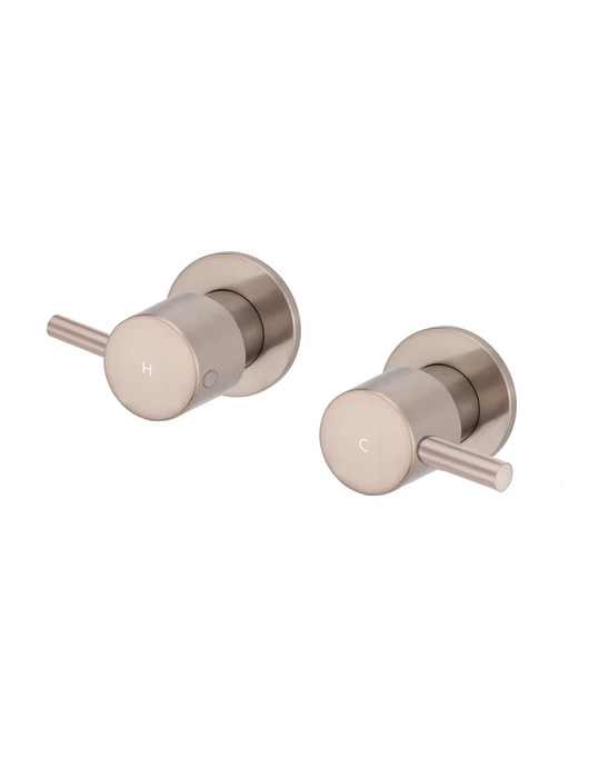 Meir Round Quarter Turn Wall Top Assemblies, Champagne