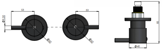 Meir Round Quarter Turn Wall Top Assemblies, Champagne