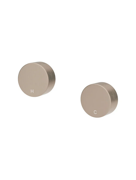 Meir Circular Wall Taps, Champagne