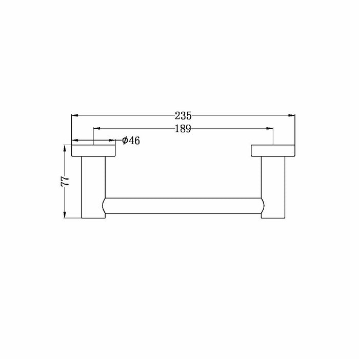 Nero Mecca Hand Towel Rail, Matte Black
