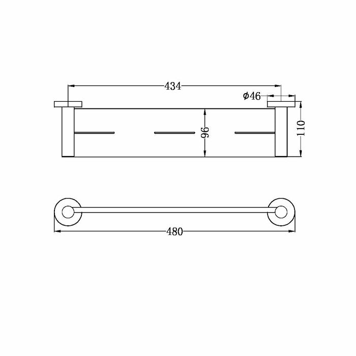 Nero Mecca Shower Shelfs, Matte White