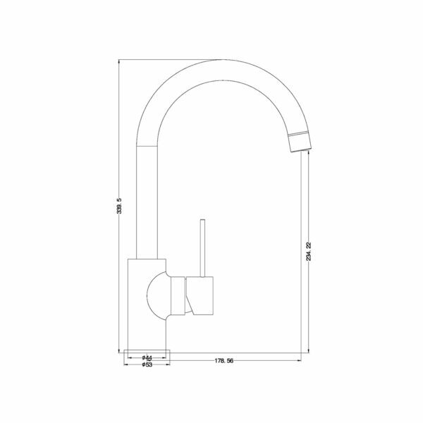 Nero Mecca Kitchen Mixer, Chrome