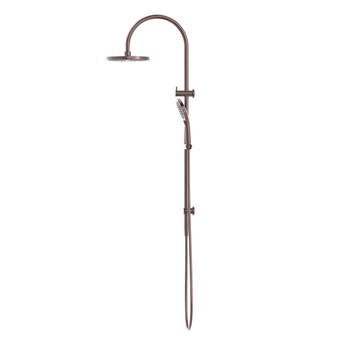 Nero Mecca Twin Shower With Opal Shower, Brushed Bronze