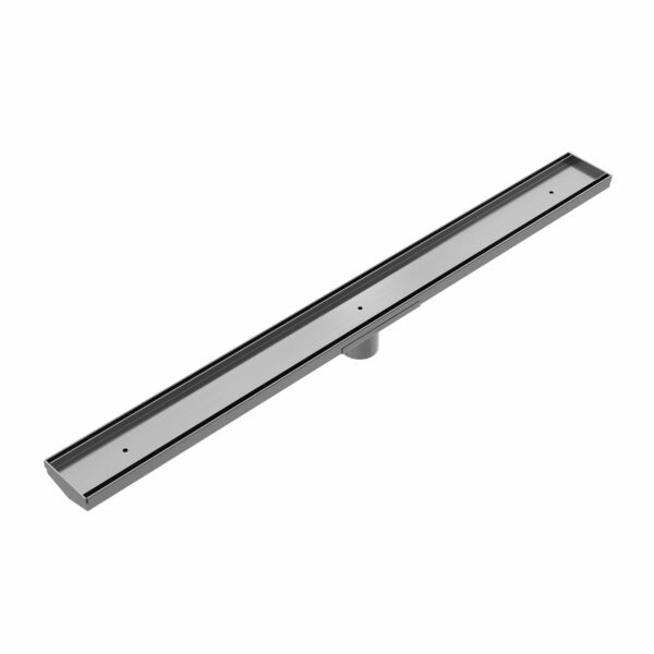Nero Tile Insert V Channel 900x82mm Floor Grate 50mm Outlet, Gunmetal