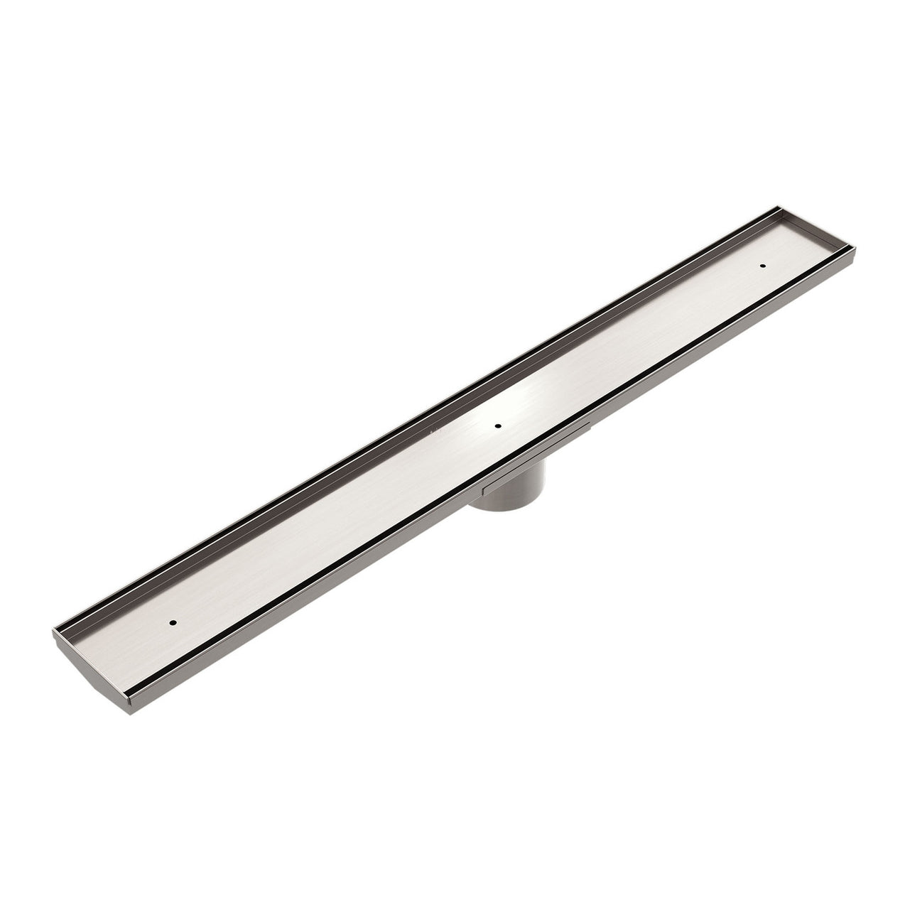 Nero Tile Insert V Channel 900x106mm Floor Grate 90mm Outlet, Brushed ...