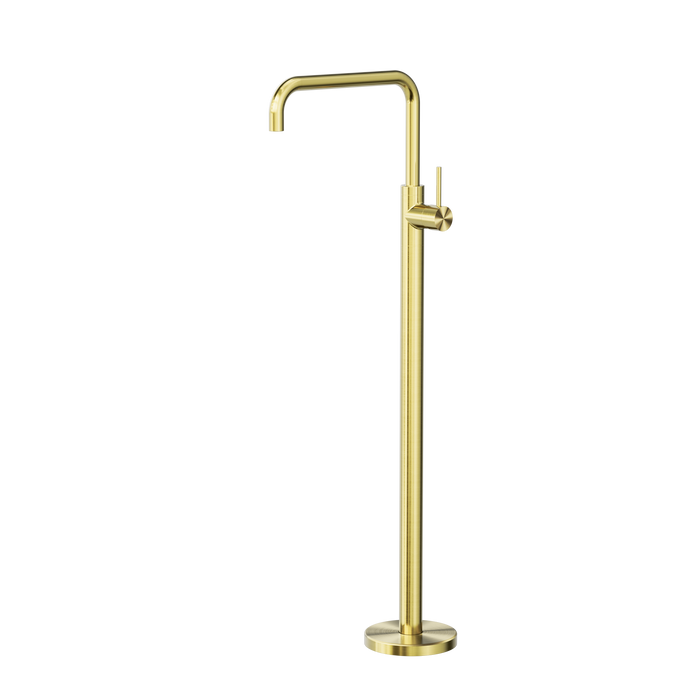 Nero Mecca Free Standing Bath Mixer Square Shape, Brushed Gold