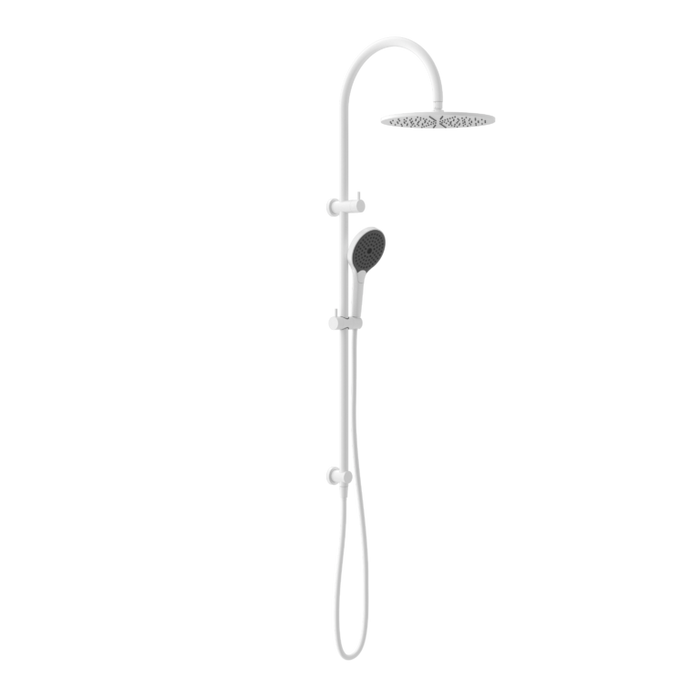 Nero Mecca Twin Shower With Air Shower II, Matte White