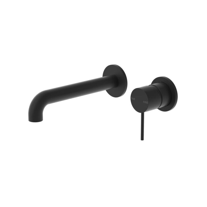 Nero Mecca Wall Basin/Bath Mixer Separete Back Plate 230mm, Matte Black