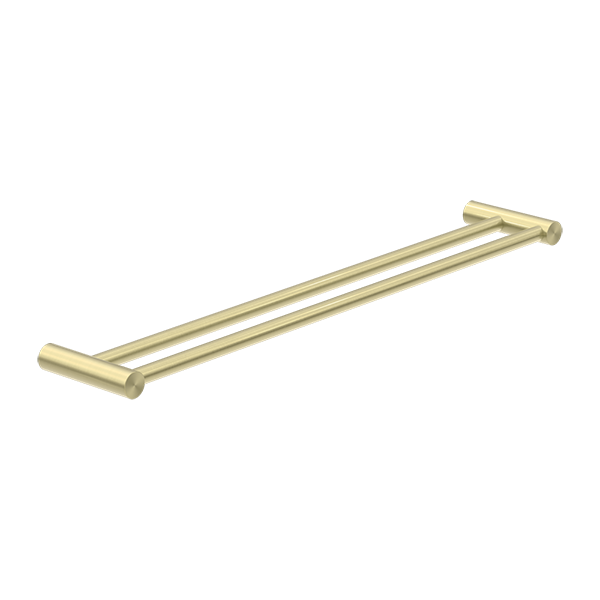 Nero New Mecca Double Towel Rail 800mm, Brushed Gold