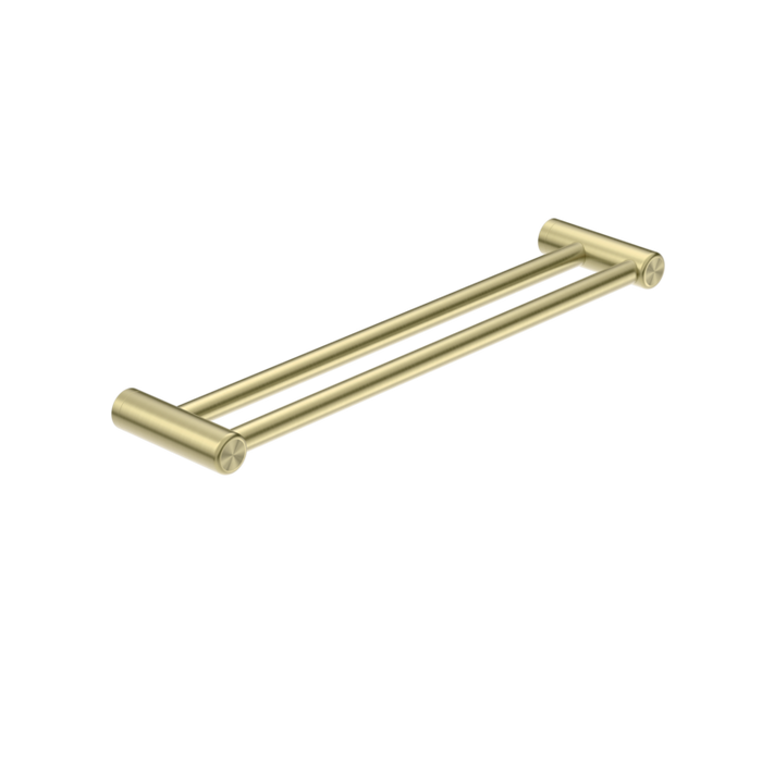 Nero Mecca Care 25mm Grab Double Towel Rail 600mm, Brushed Gold