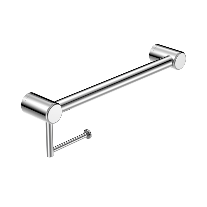 Nero Mecca Care 32mm Grab Rail With Toilet Roll Holder 450mm, Chrome