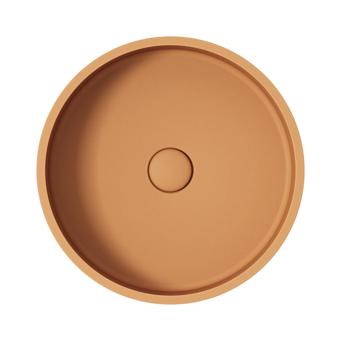 Fienza Jada Round Concrete Above Counter Basin, Tuscan