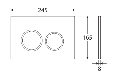 Fienza R&T Round Flush Plate Matte Black