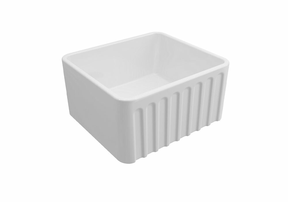 Turner Hastings Novi 50x46 Fireclay Butler Sink, Matte White